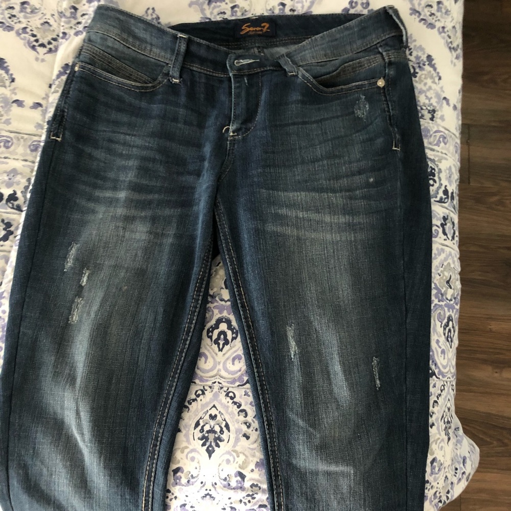 SEVENS cropped jeans. Size 10